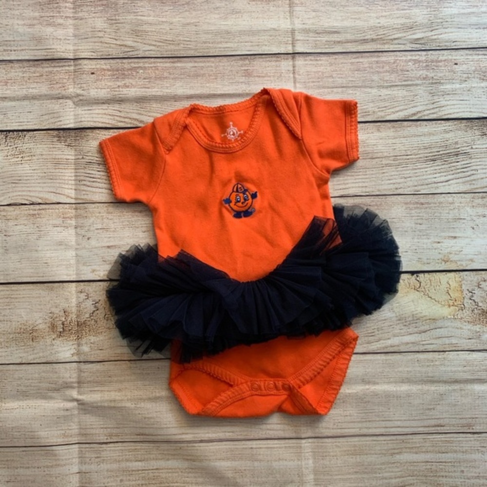Girls Syracuse Orange one piece w tutu size S 🍊